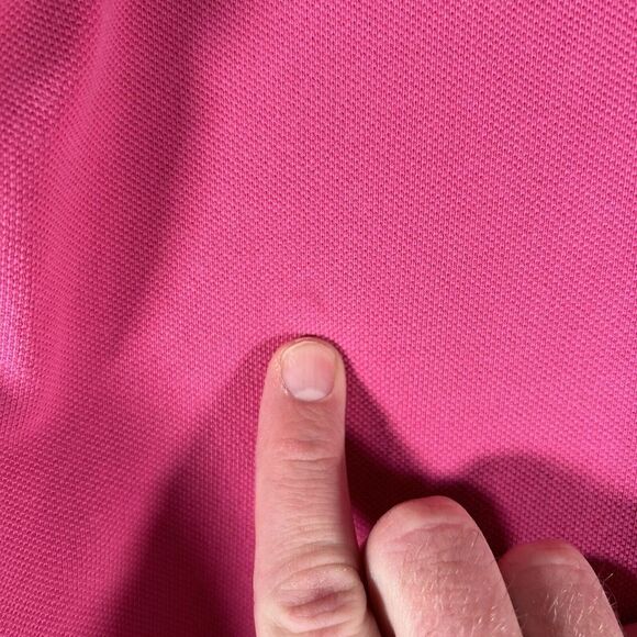 Hollister Polo Shirt Men's Medium Pink Short Sleeve 1/4 Button 100% Cotton - Picture 4 of 10